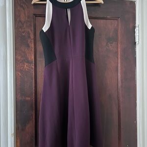 Classy and flattering Plum and Black Tommy Hilfiger Dress